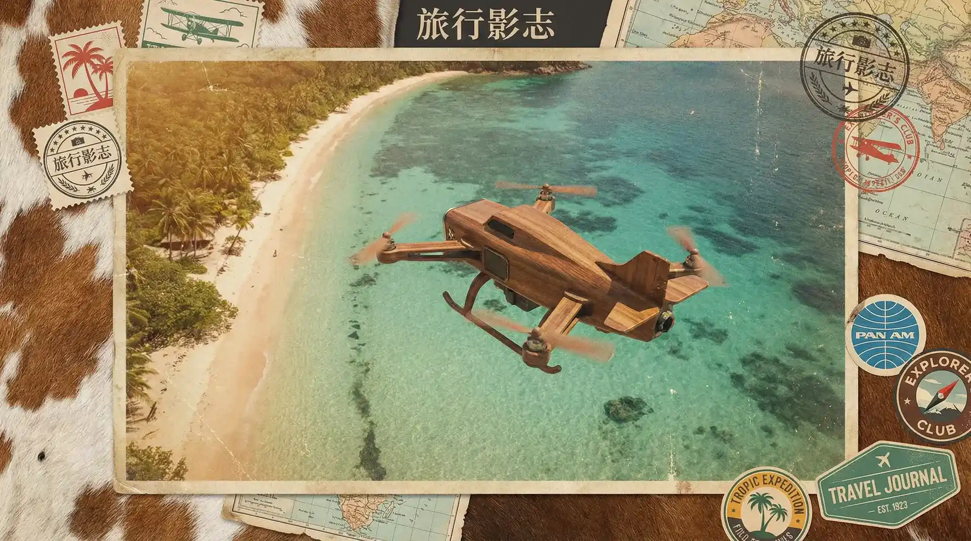 航拍无人机俯瞰海滩 - 芒果视频 航拍设备